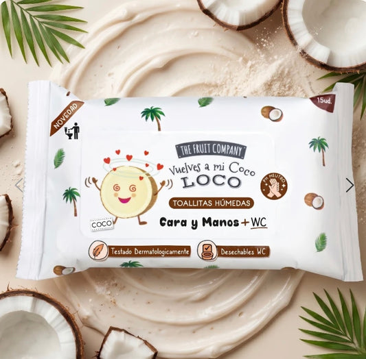 Lingettes hydroalcooliques au parfum de noix de coco